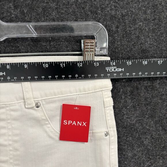 Spanx Skinny Jeans Womens Small White Ankle High Rise Tummy Shaping Pull On Pant - Picture 9 of 13